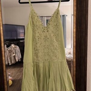 FREE PEOPLE DROP WAIST CASELLA BEAUTIFUL DRESS SIZE LARGE NEW!